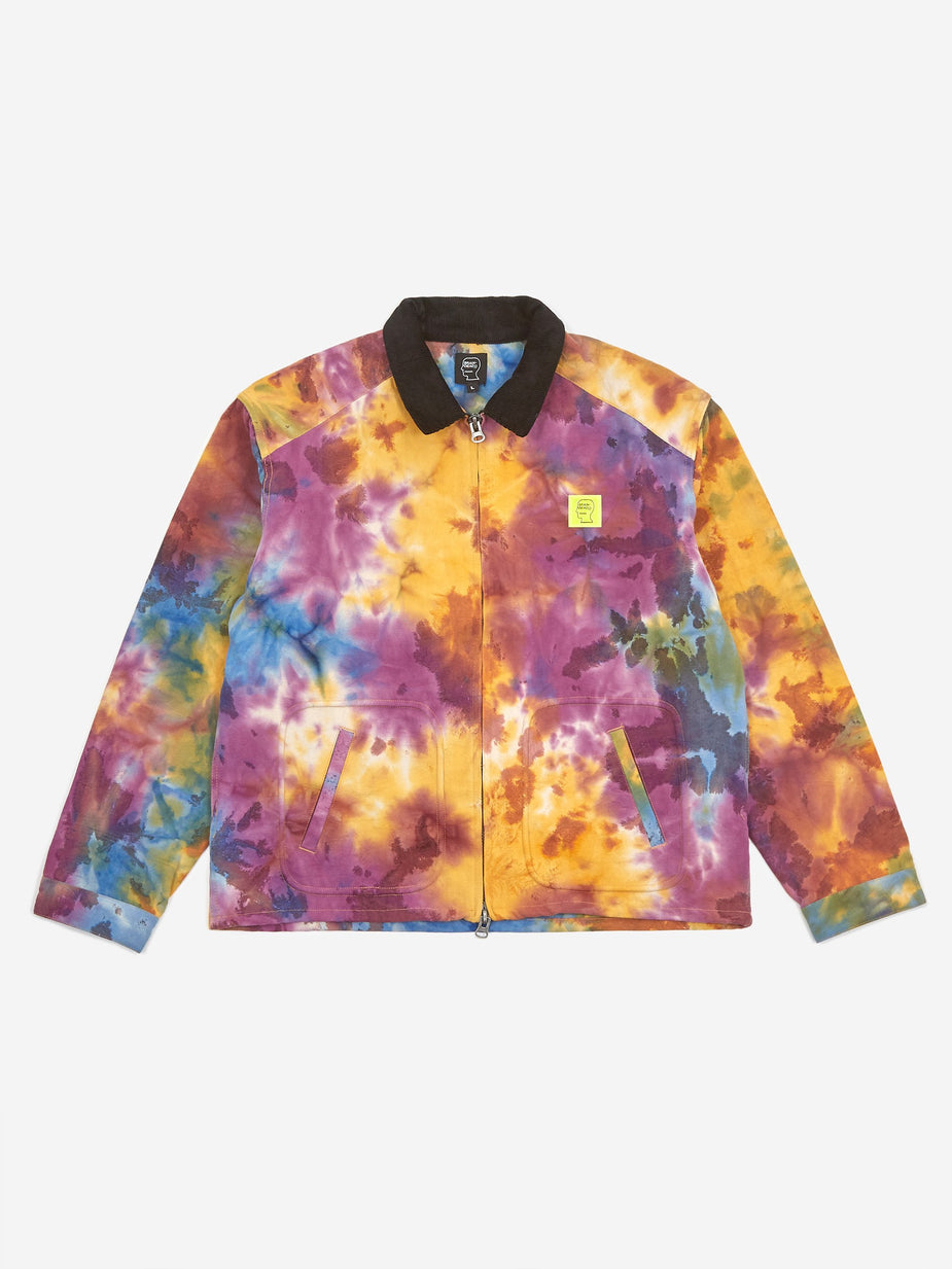 Brain Dead Brain Dead Contrast Cord Collar Harrington Jacket - Tie Dye - Tie-Dye