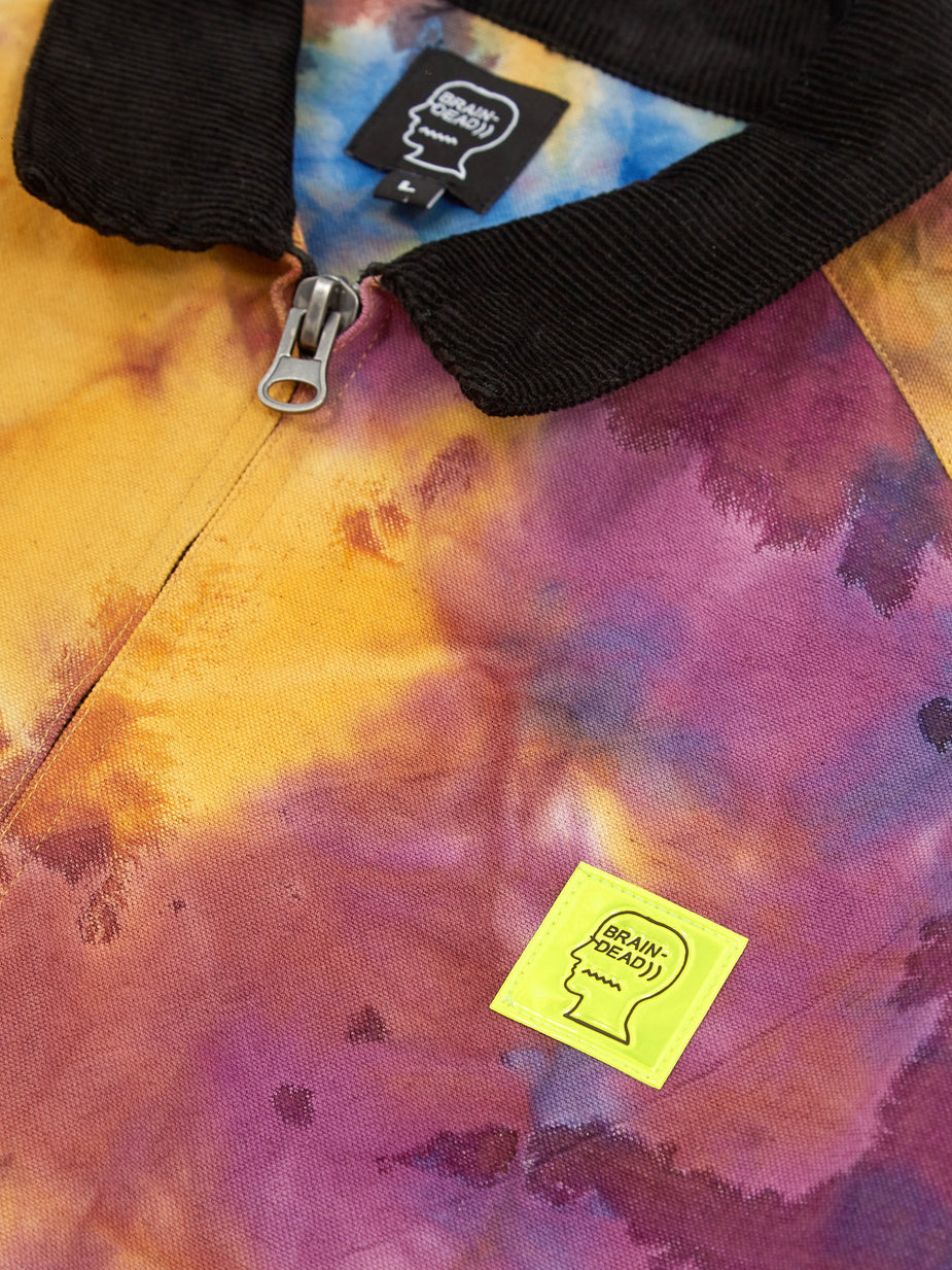 Brain Dead Brain Dead Contrast Cord Collar Harrington Jacket - Tie Dye - Tie-Dye