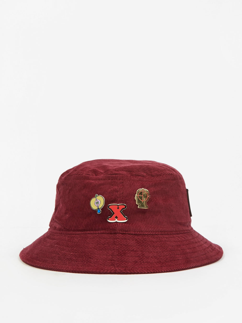Brain Dead Brain Dead Corduroy Bucket Hat - Maroon - Other