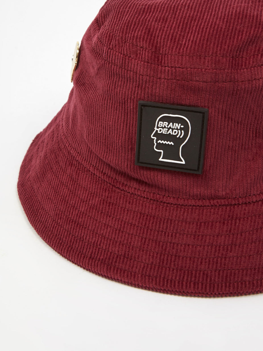 Brain Dead Brain Dead Corduroy Bucket Hat - Maroon - Other
