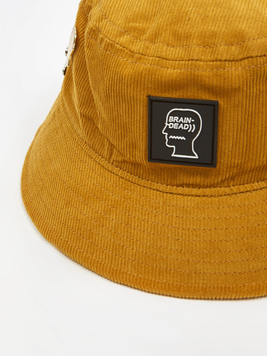 Brain Dead Brain Dead Corduroy Bucket Hat - Yellow - Yellow
