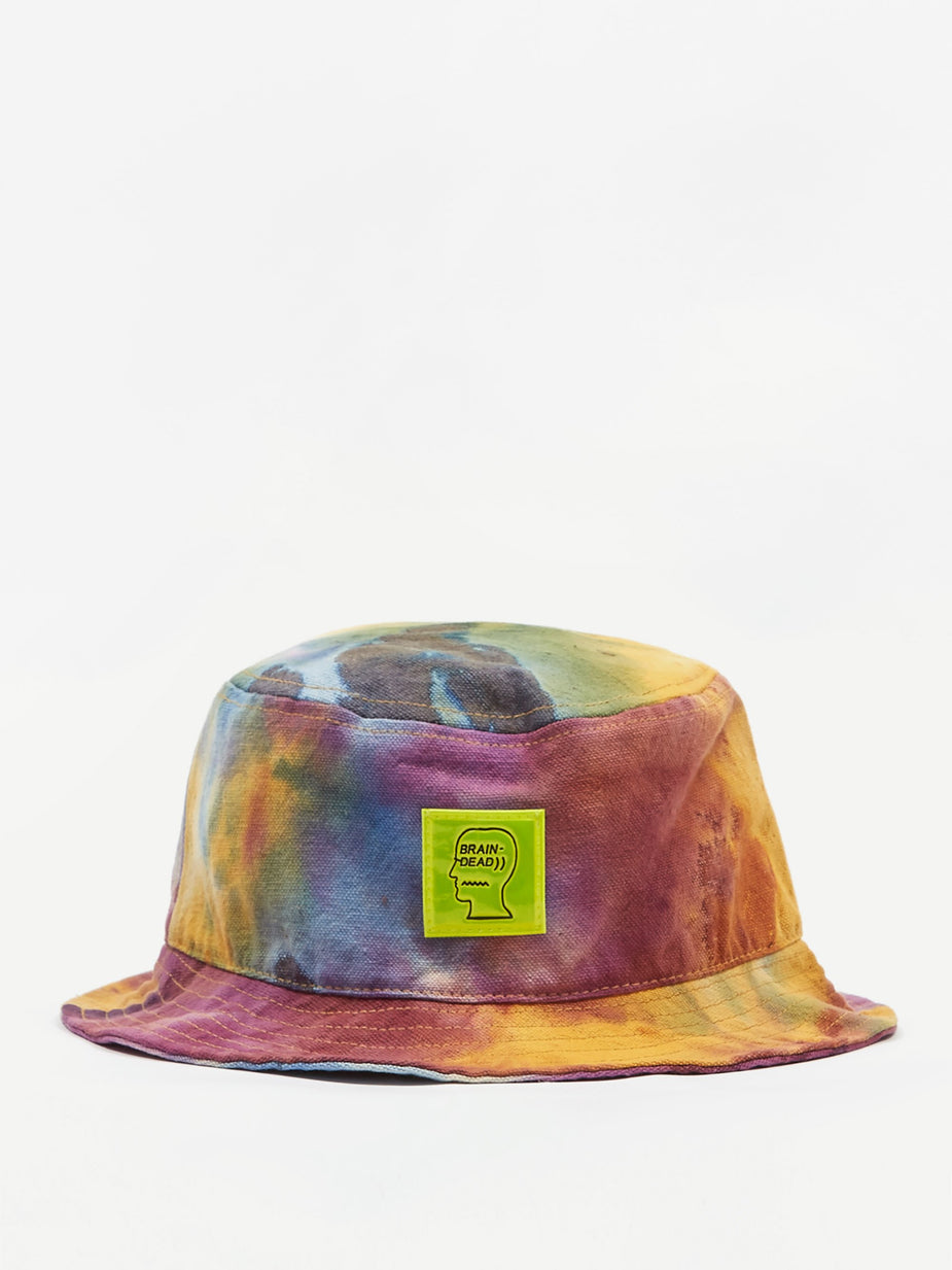 Brain Dead Brain Dead Dyed Canvas Bucket Hat - Tie Dye - Tie-Dye