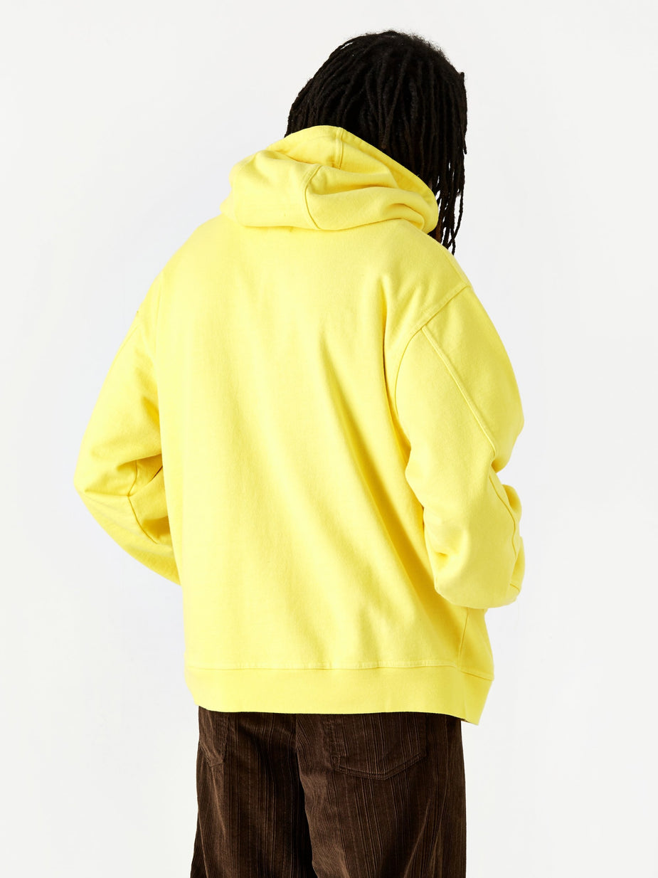 Brain Dead Brain Dead Embroidered Graffiti Hoodie - Light Yellow - Yellow