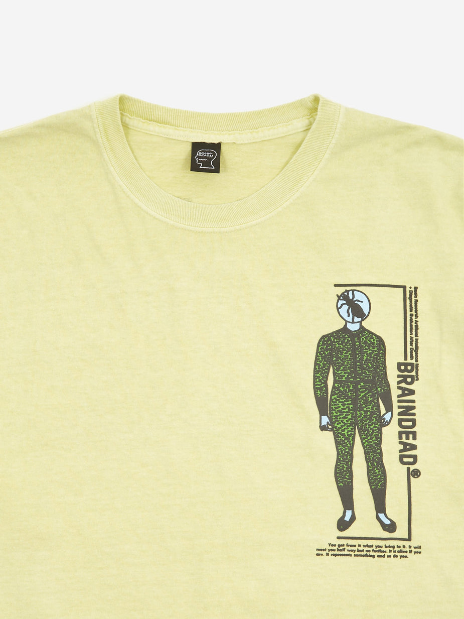 Brain Dead Brain Dead Evaluate Longsleeve T-Shirt - Lemon - Other