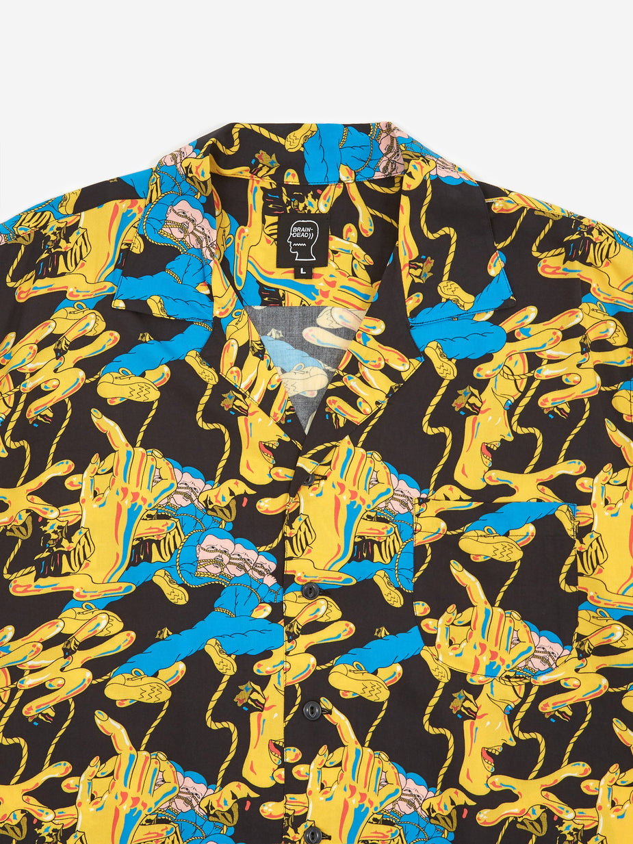 Brain Dead Brain Dead Jonny Negron Bondage Printed Shortsleeve Shirt - Black - Black