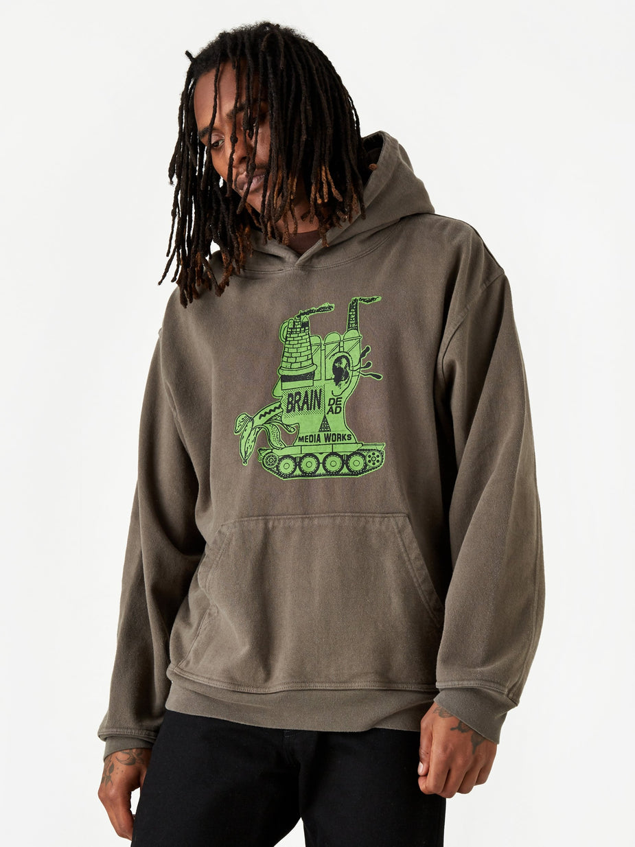 Brain Dead Brain Dead Media Works Hoodie - Black - Black