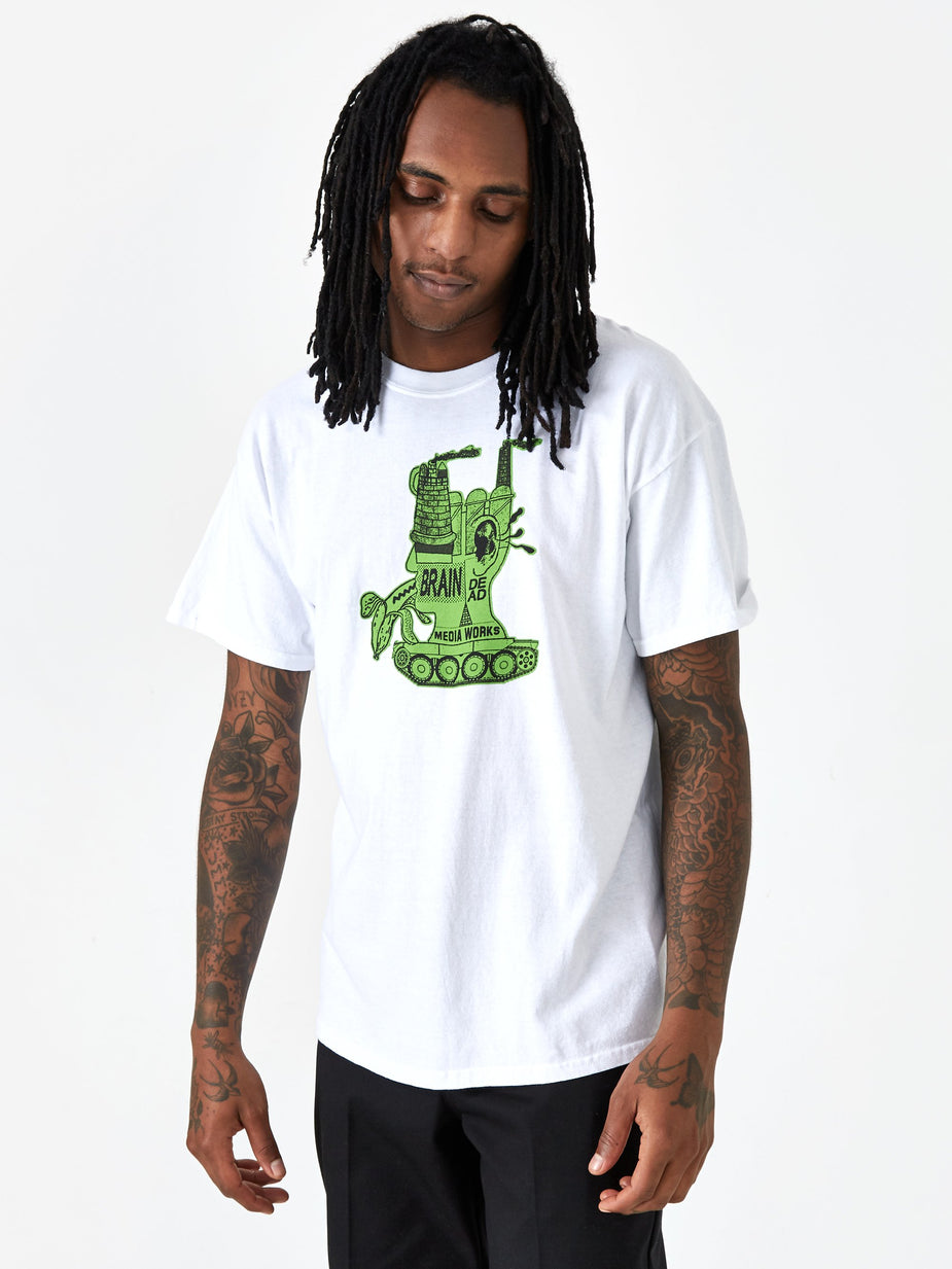 Brain Dead Brain Dead Media Works Shortsleeve T-Shirt - White - White