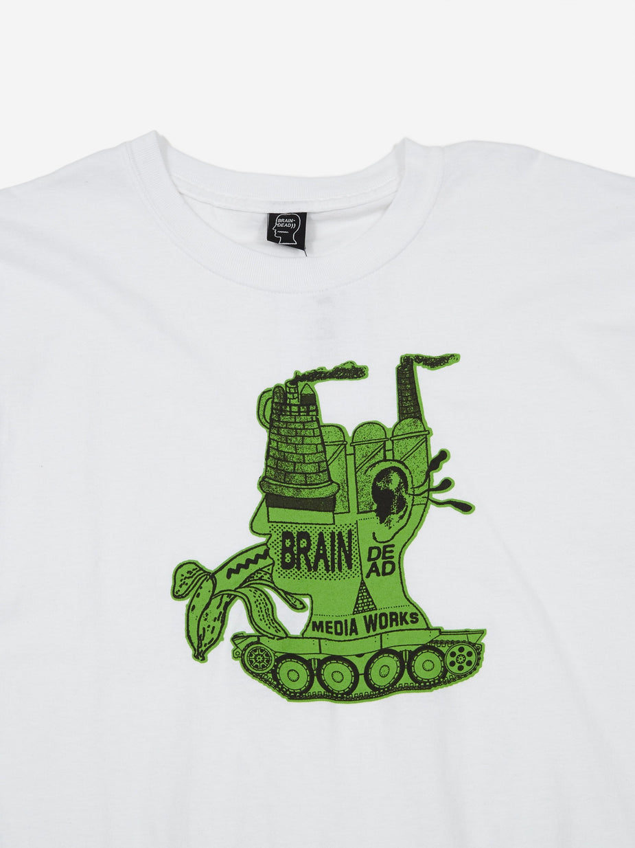 Brain Dead Brain Dead Media Works Shortsleeve T-Shirt - White - White
