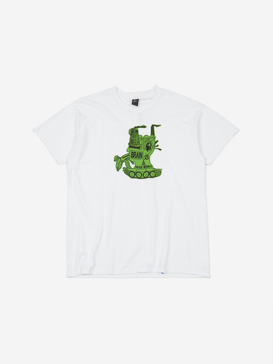 Brain Dead Brain Dead Media Works Shortsleeve T-Shirt - White - White
