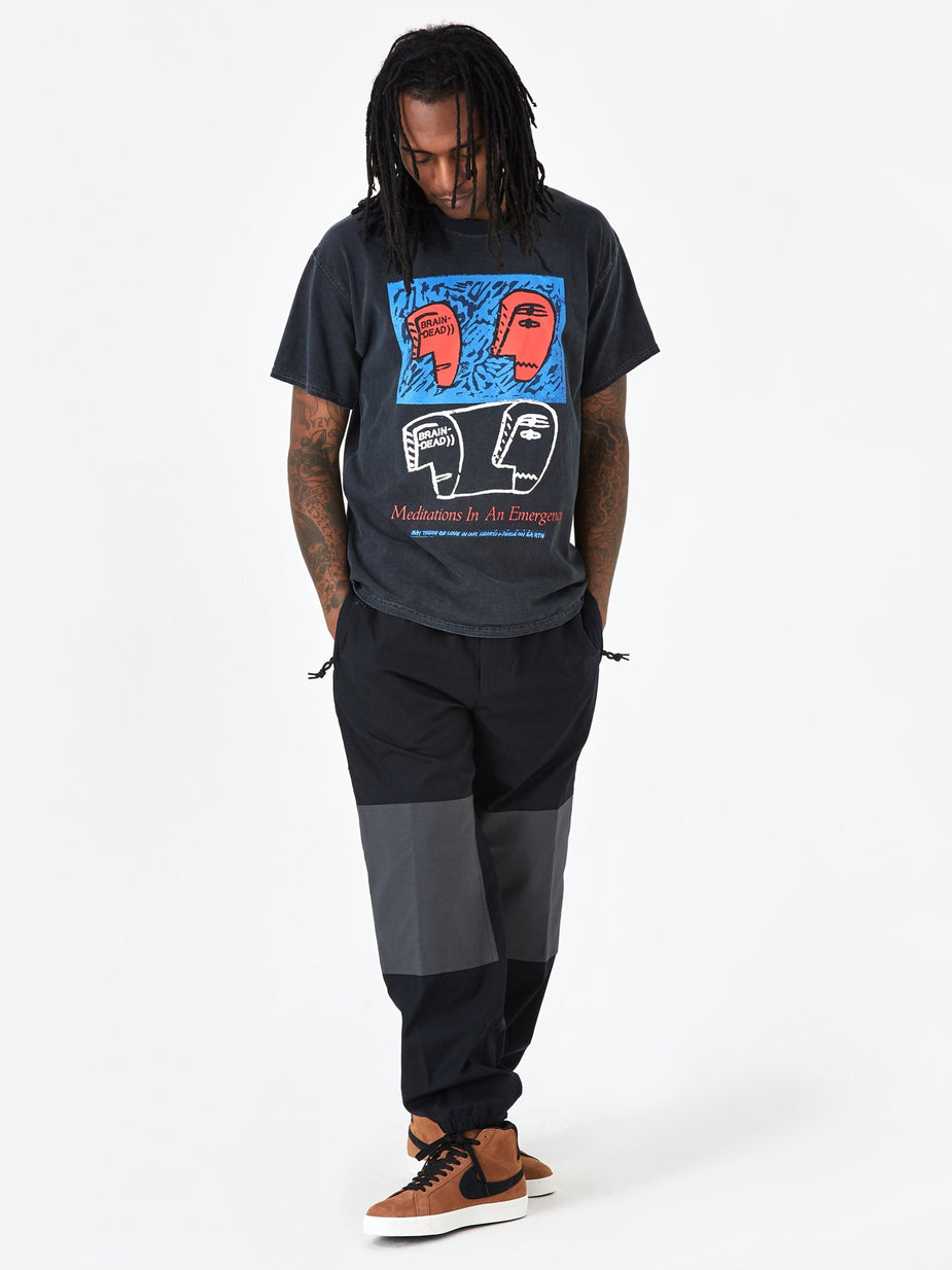 Brain Dead Brain Dead Meditation Shortsleeve T-Shirt - Washed Black - Black