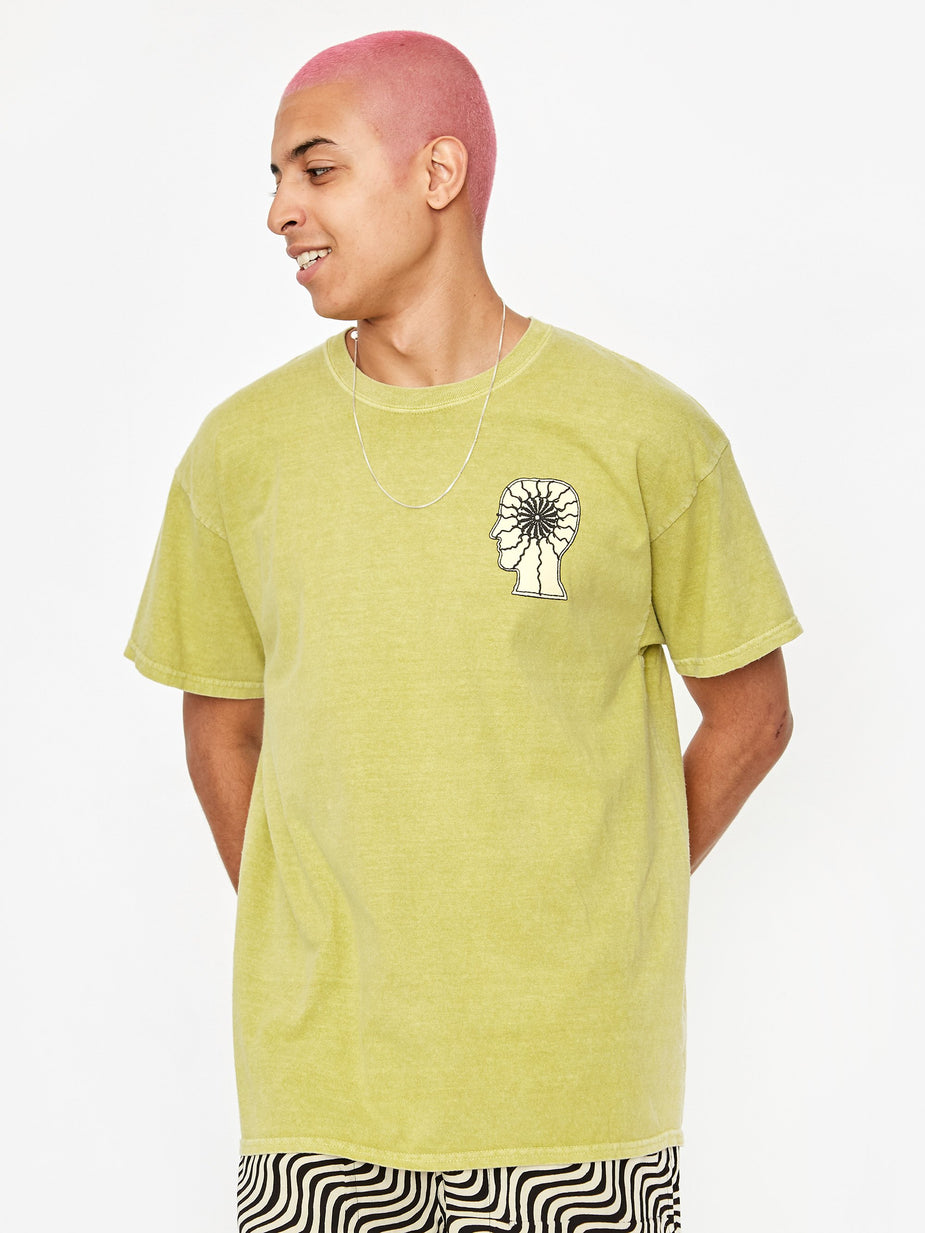 Brain Dead Brain Dead Migraine Shortsleeve T-Shirt - Olive Drab - Green