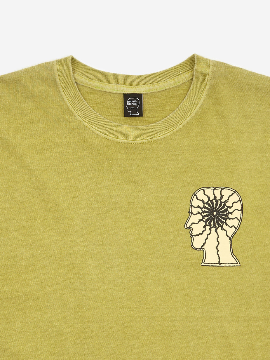 Brain Dead Brain Dead Migraine Shortsleeve T-Shirt - Olive Drab - Green