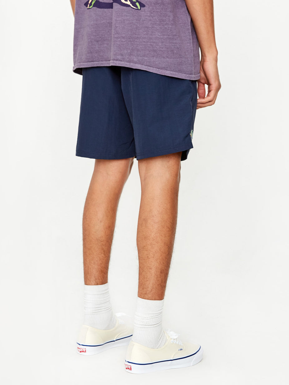 Brain Dead Brain Dead Mushroom Patch Nylon Beach Short - Navy - Blue