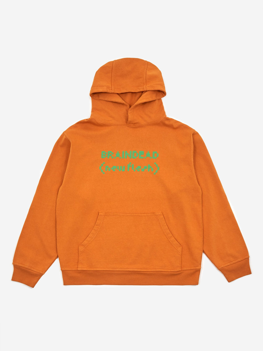 Brain Dead Brain Dead New Flesh Hooded Sweatshirt - Orange - Orange
