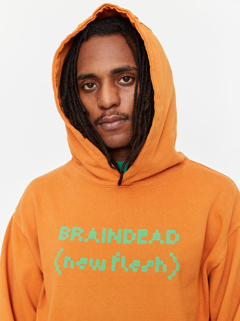 Brain Dead Brain Dead New Flesh Hooded Sweatshirt - Orange - Orange