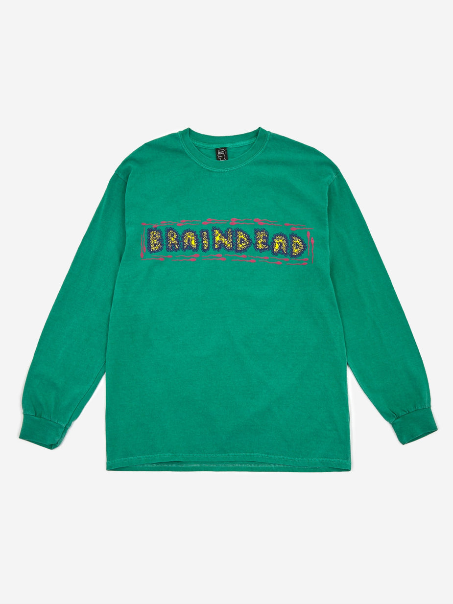 Brain Dead Brain Dead One Who Shouts Longsleeve T-Shirt - Green - Green