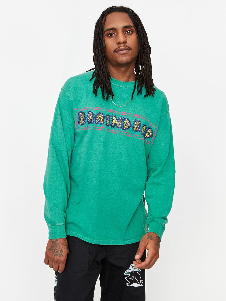 Brain Dead Brain Dead One Who Shouts Longsleeve T-Shirt - Green - Green