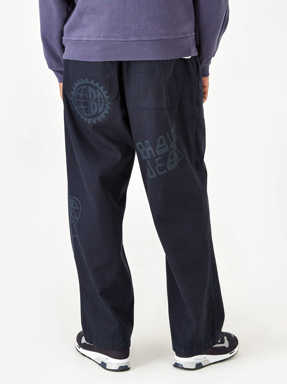 Brain Dead Brain Dead Printed Climber Pant - Navy - Blue