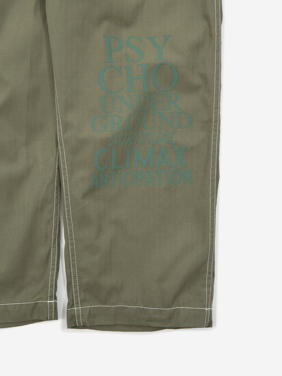 Brain Dead Brain Dead Printed Mechanics Overalls - Olive Green - Green