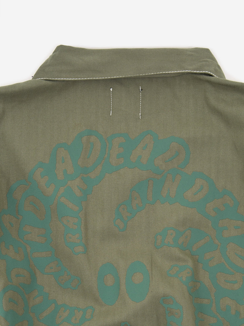Brain Dead Brain Dead Printed Mechanics Overalls - Olive Green - Green