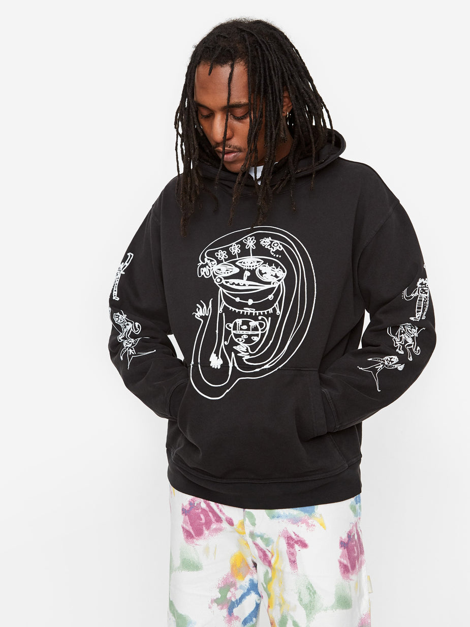 Brain Dead Brain Dead P&TY Hooded Sweatshirt - Black - Black