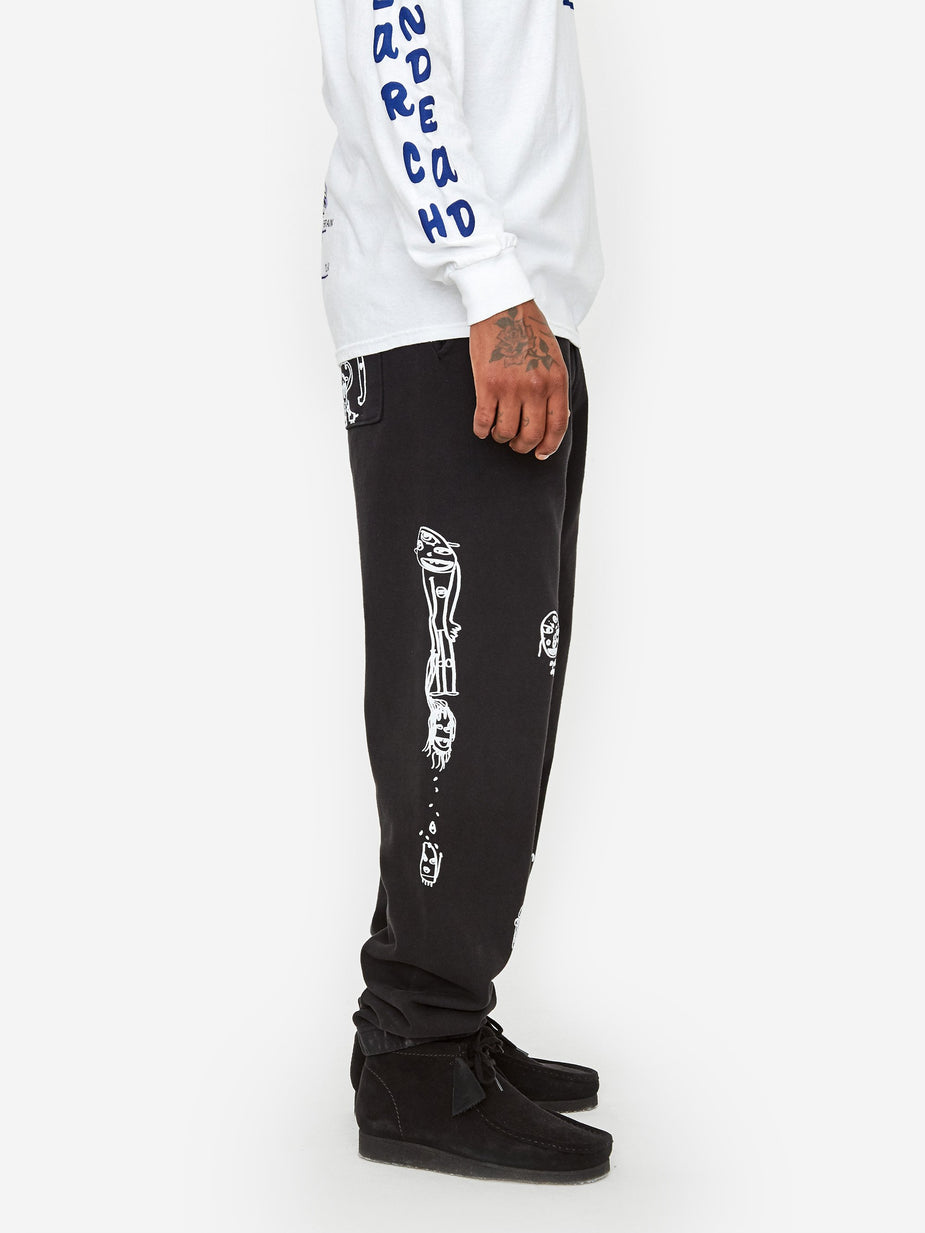 Brain Dead Brain Dead P&TY Sweatpant - Black - Black