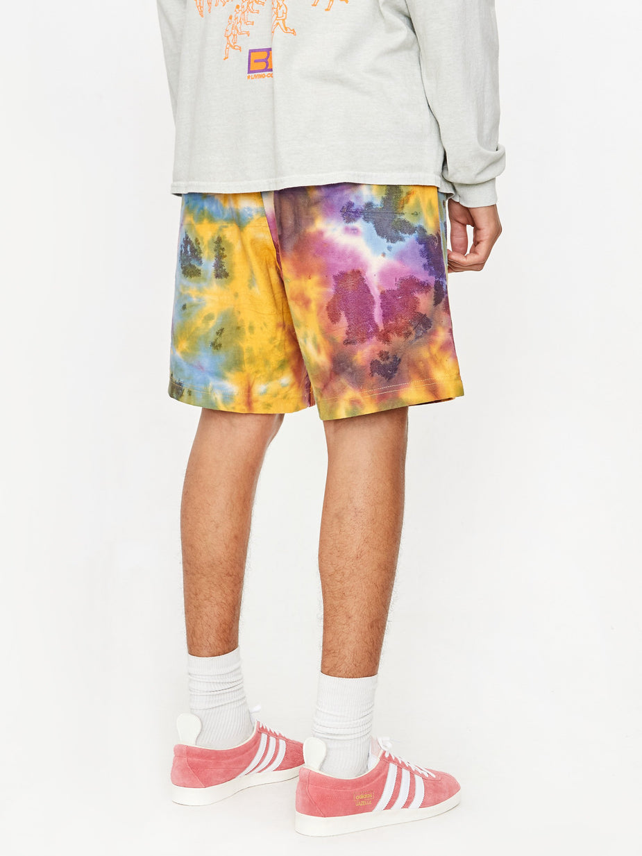 Brain Dead Brain Dead Reflective Logo head PVC Beach Short - Tie Dye - Tie-Dye