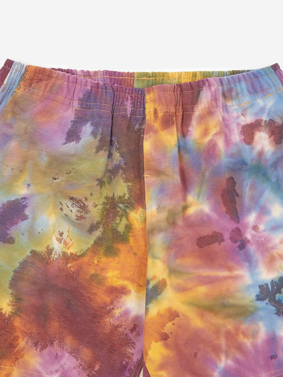 Brain Dead Brain Dead Reflective Logo head PVC Beach Short - Tie Dye - Tie-Dye