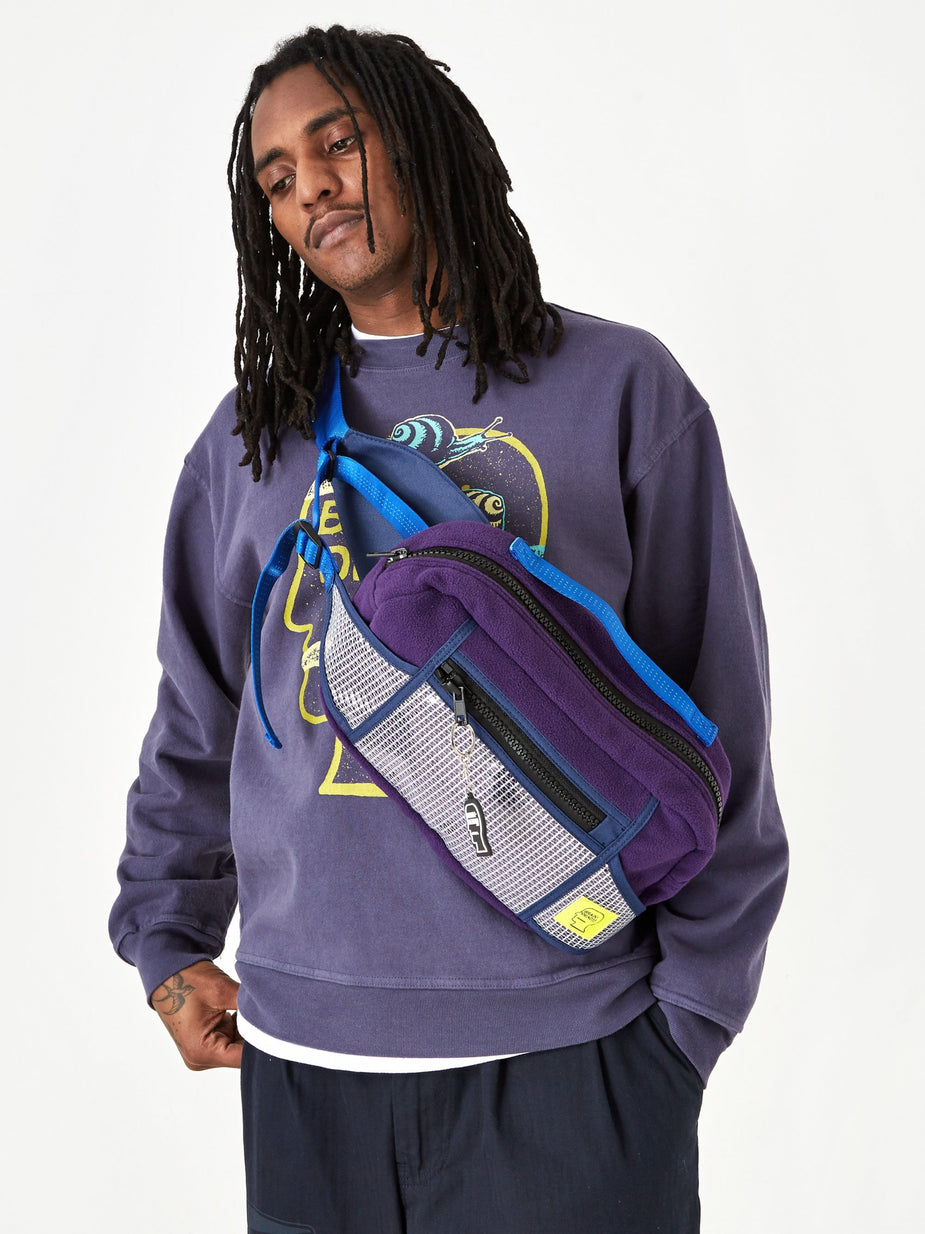 Brain Dead Brain Dead Sherpa Rush Fanny Pack - Purple/Navy - Purple