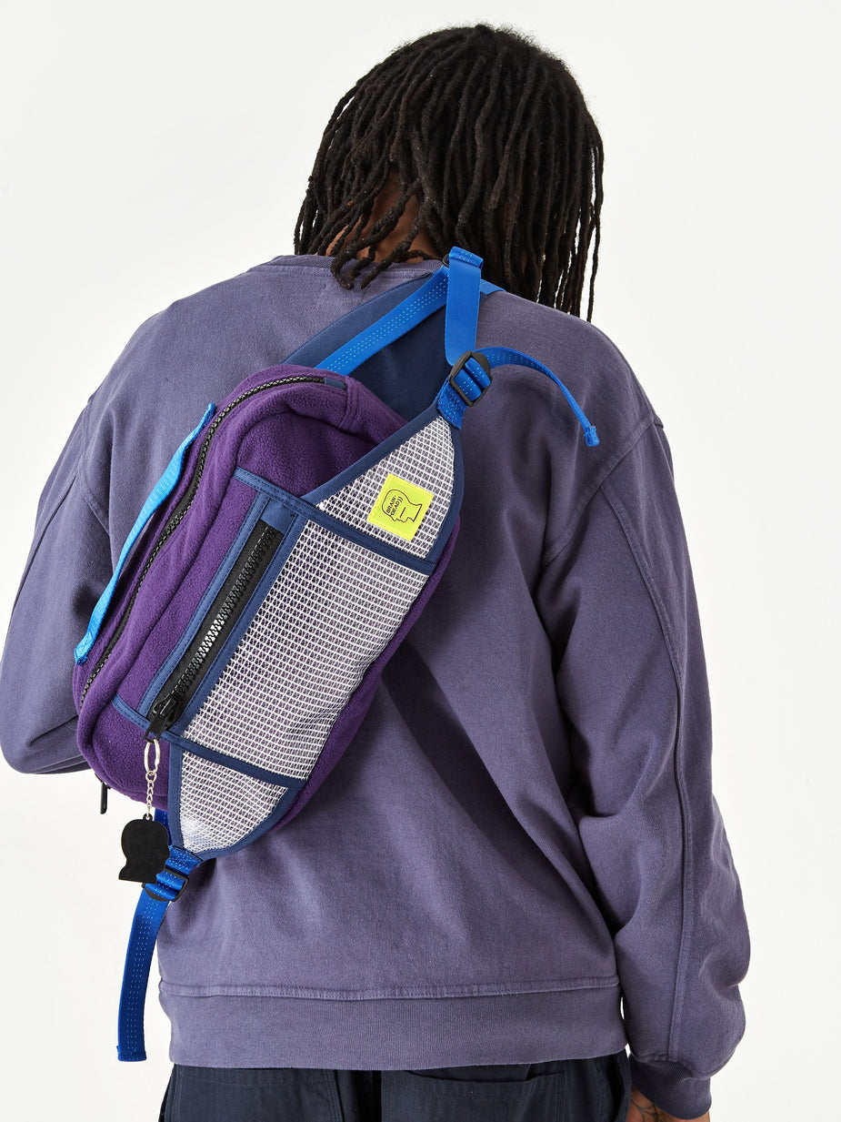 Brain Dead Brain Dead Sherpa Rush Fanny Pack - Purple/Navy - Purple
