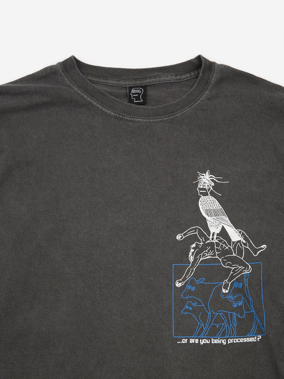 Brain Dead Brain Dead Small Animals Longsleeve T-Shirt - Washed Black - Black