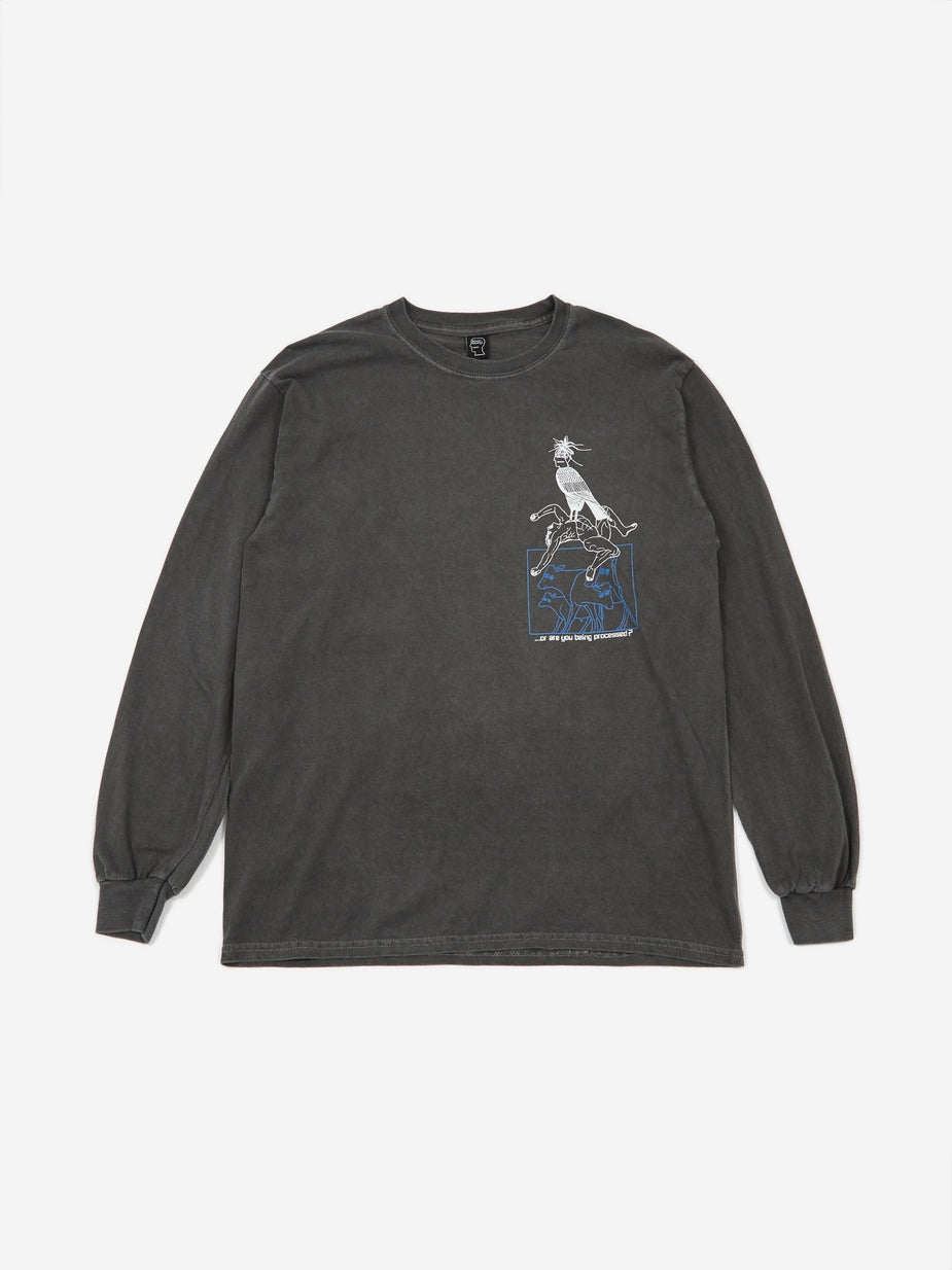 Brain Dead Brain Dead Small Animals Longsleeve T-Shirt - Washed Black - Black