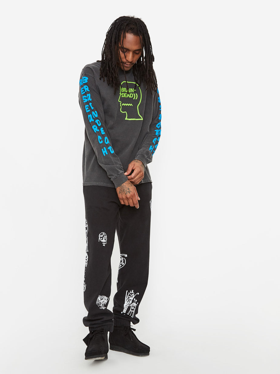 Brain Dead Brain Dead Vehicle Longsleeve T-Shirt - Black - Black