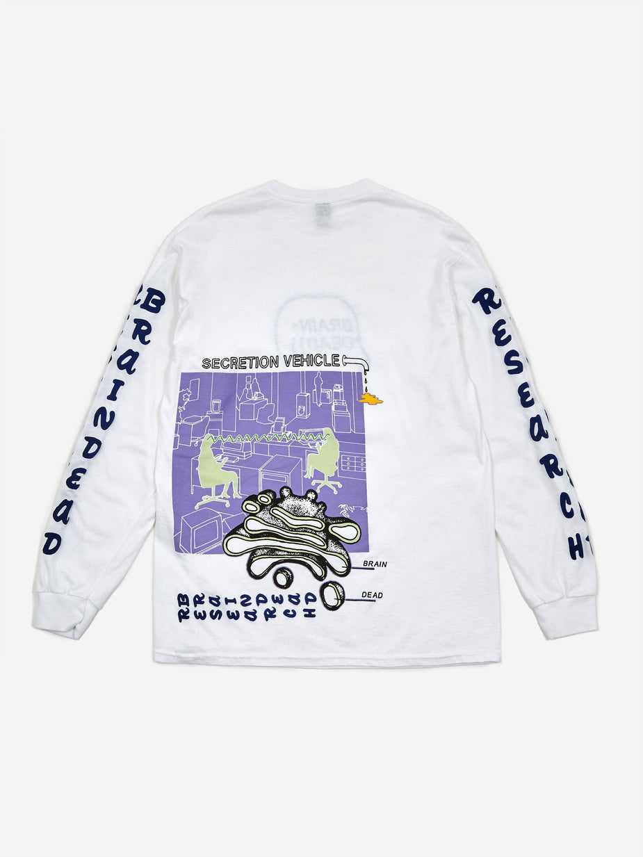 Brain Dead Brain Dead Vehicle Longsleeve T-Shirt - White - White