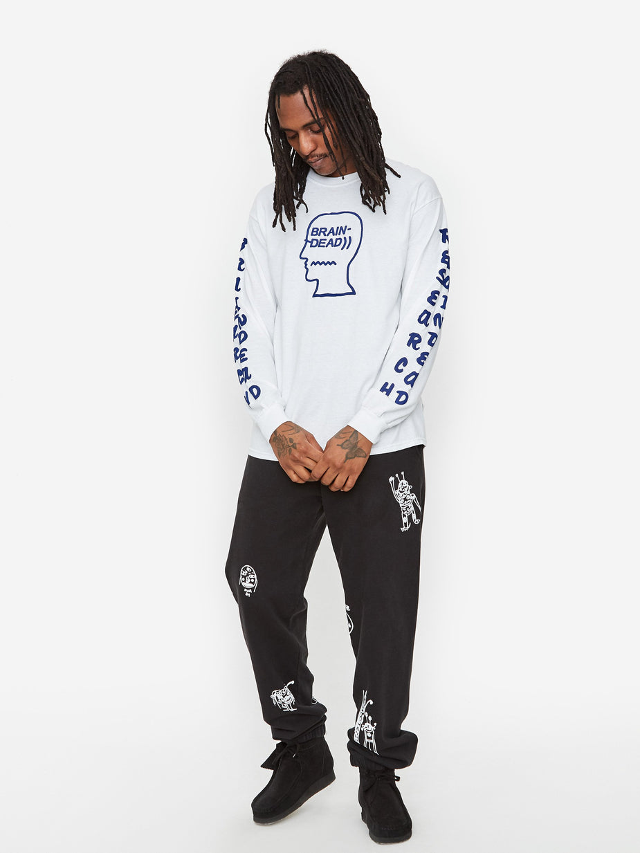 Brain Dead Brain Dead Vehicle Longsleeve T-Shirt - White - White