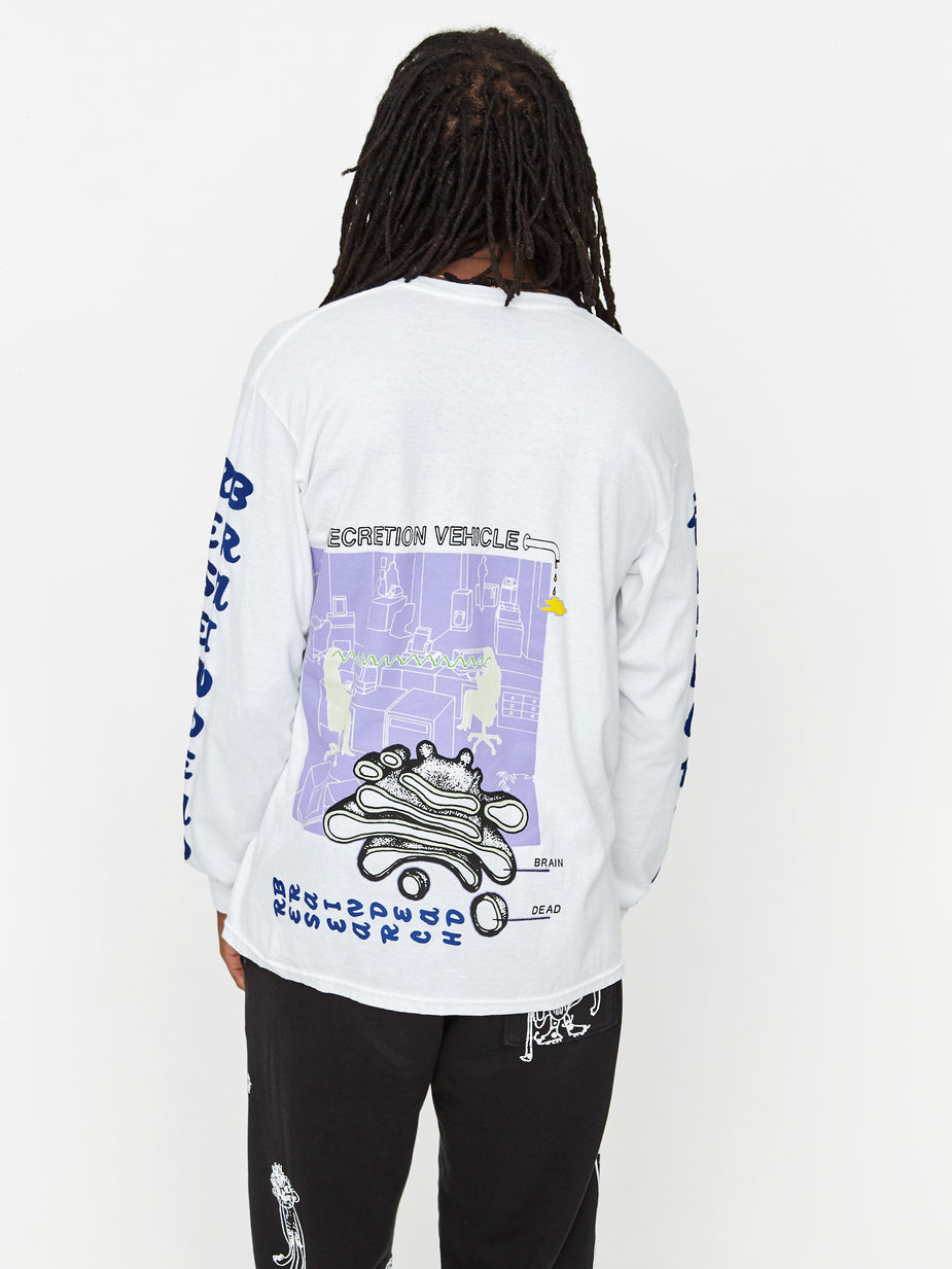 Brain Dead Brain Dead Vehicle Longsleeve T-Shirt - White - White