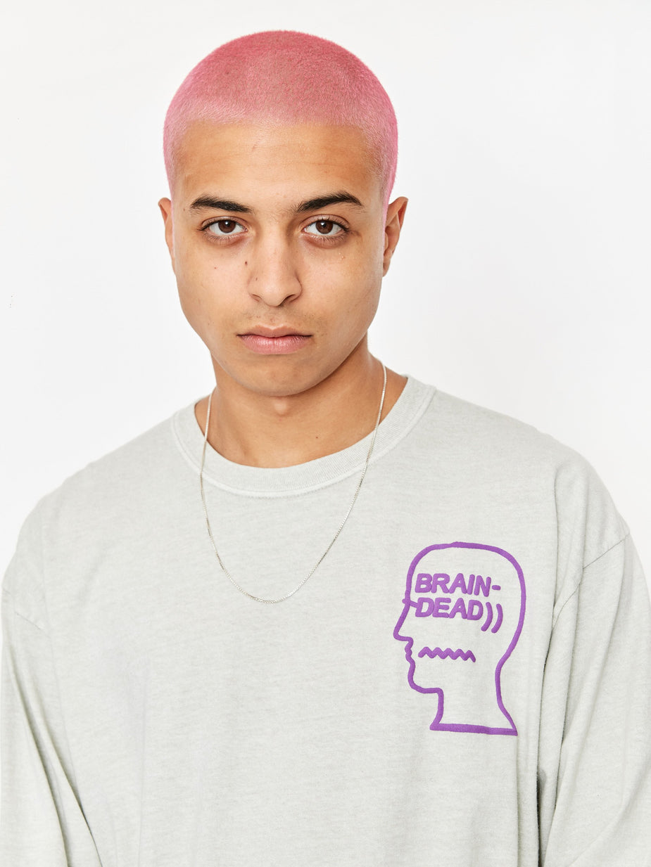 Brain Dead Brain Dead Vibration Longsleeve T-Shirt - Cement - Other