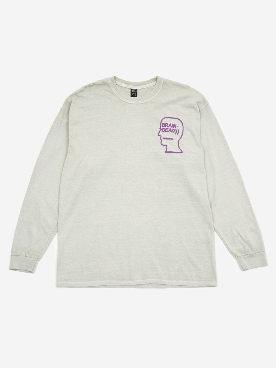 Brain Dead Brain Dead Vibration Longsleeve T-Shirt - Cement - Other