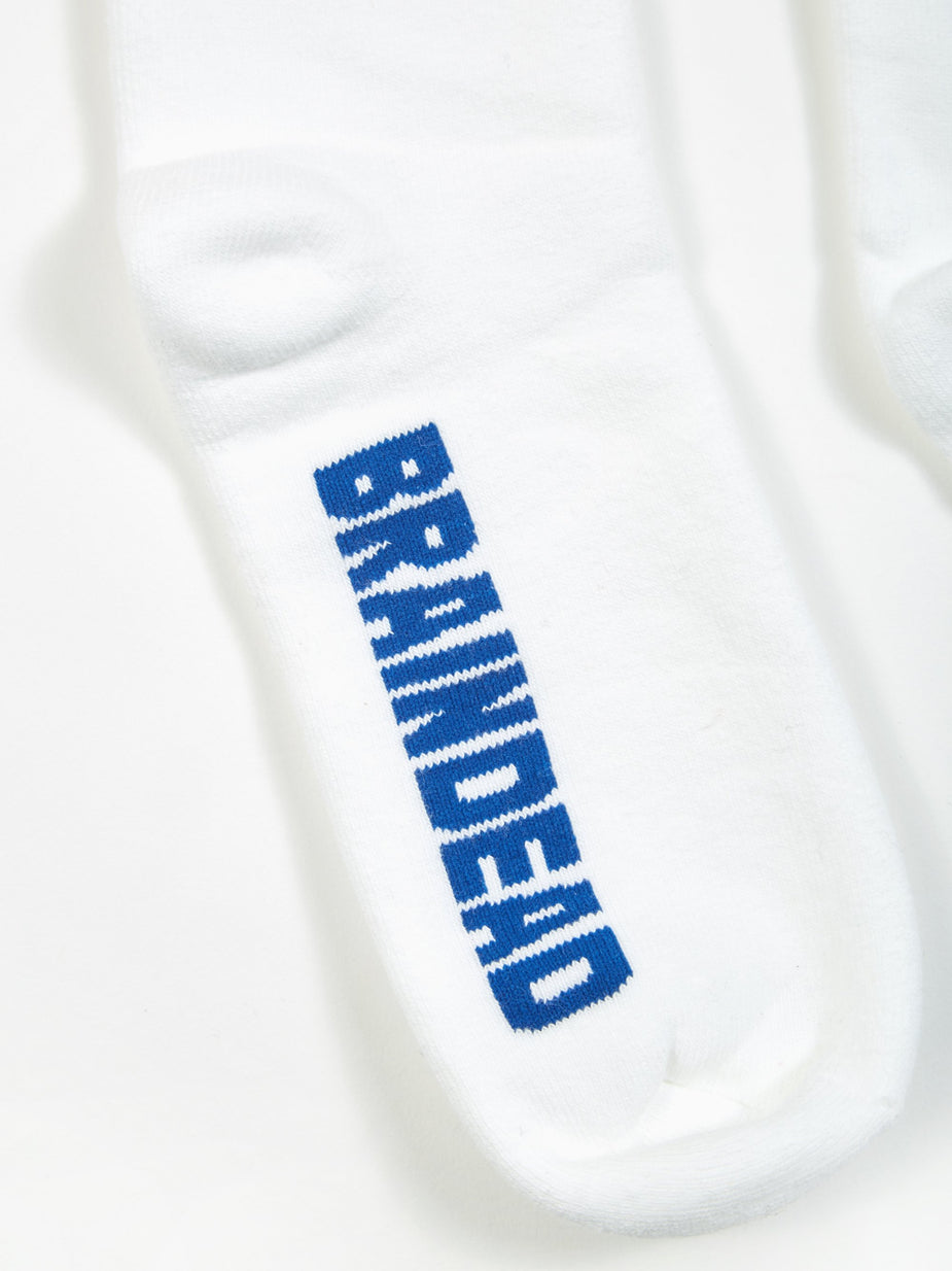 Brain Dead Brain Dead Logo Head Socks - White - White