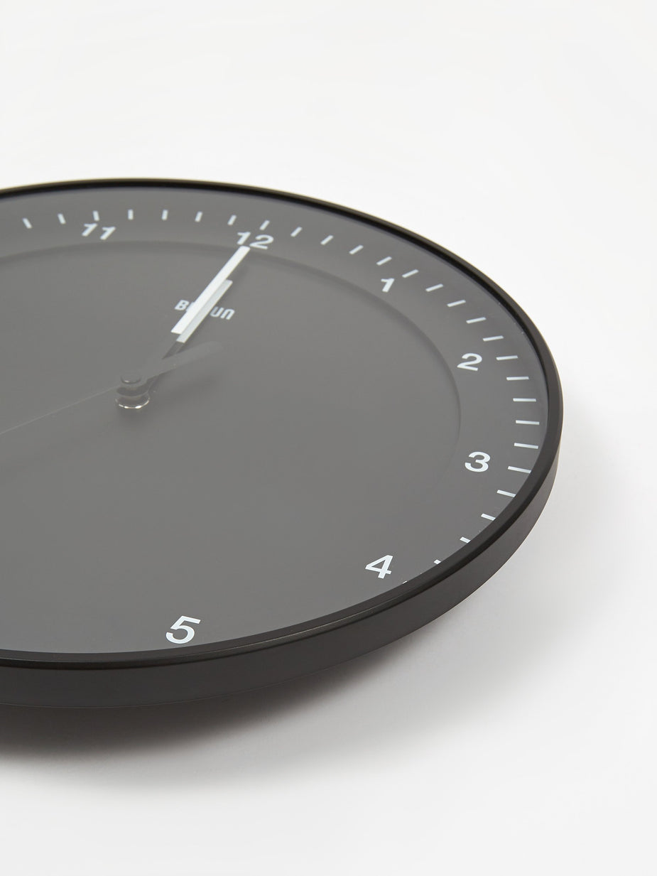 Braun Braun 30cm Large Wall Clock - Black - Black