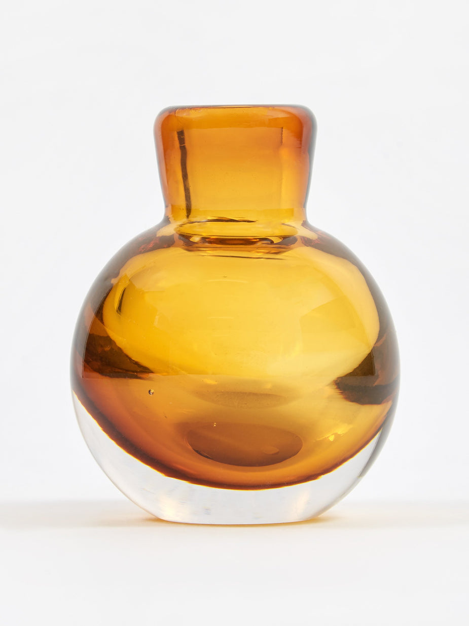 Broste Broste Bjork Mouthblown Glass Vase - Tawny Olive - Green
