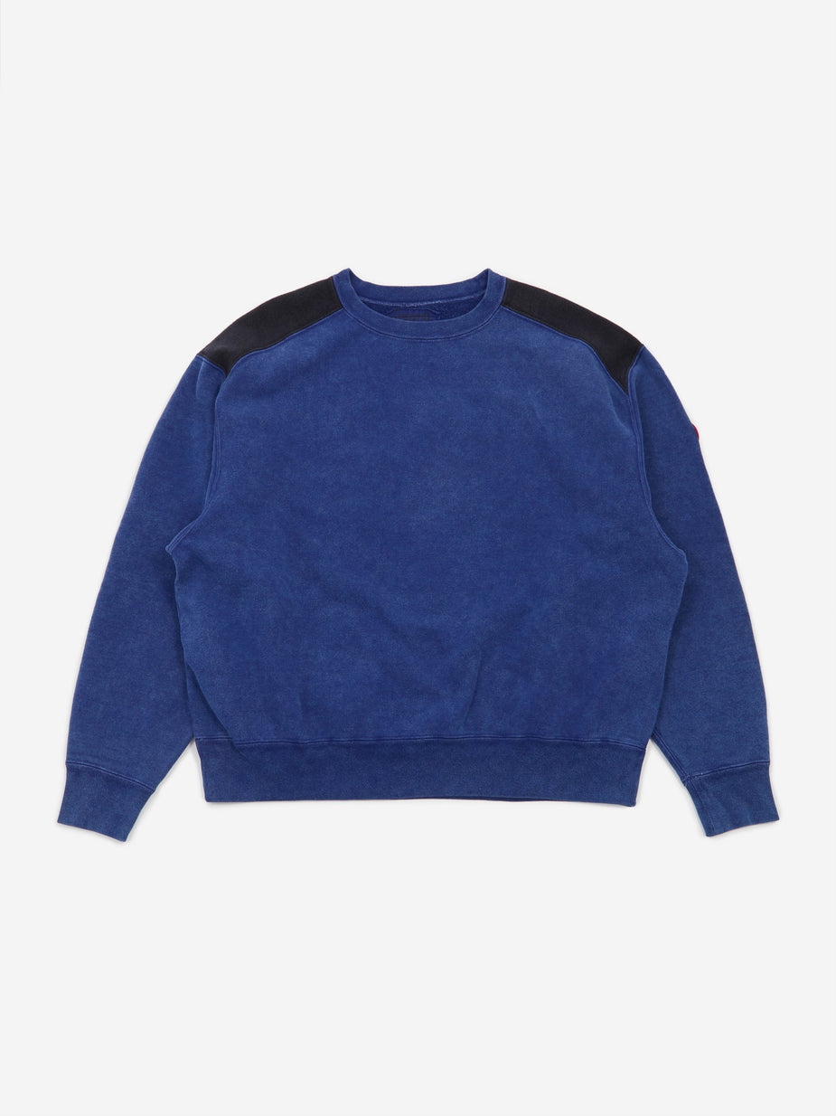 Cav Empt C.E Cav Empt Overdye Panel Shoulder Crewneck Sweatshirt - Navy - Blue