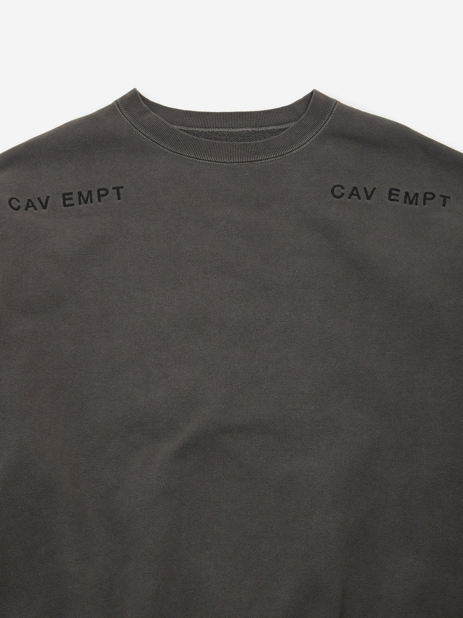 Cav Empt C.E Cav Empt Overdye Squad Crewneck Sweatshirt - Charcoal - Grey