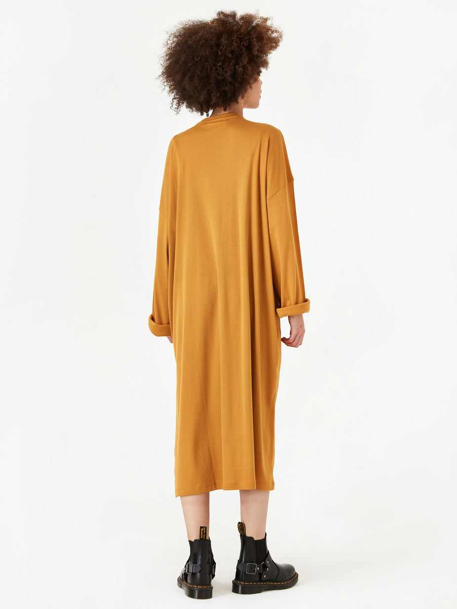 Can Pep Rey Can Pep Rey Pia Loose Fit Longsleeve Dress - Honey Mustard - Yellow
