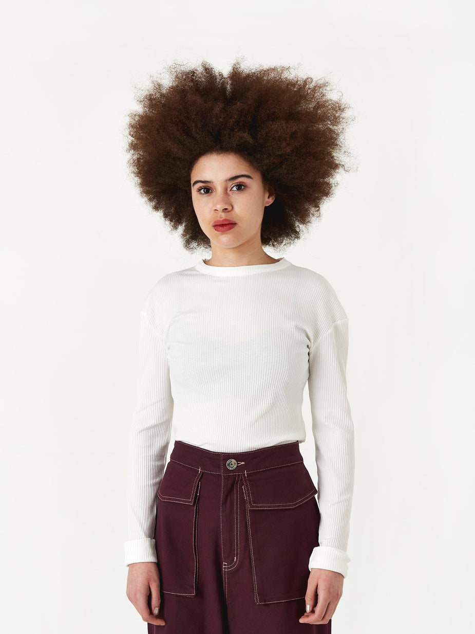 Can Pep Rey Can Pep Rey Skinny Sweatshirt - Whisper White - White