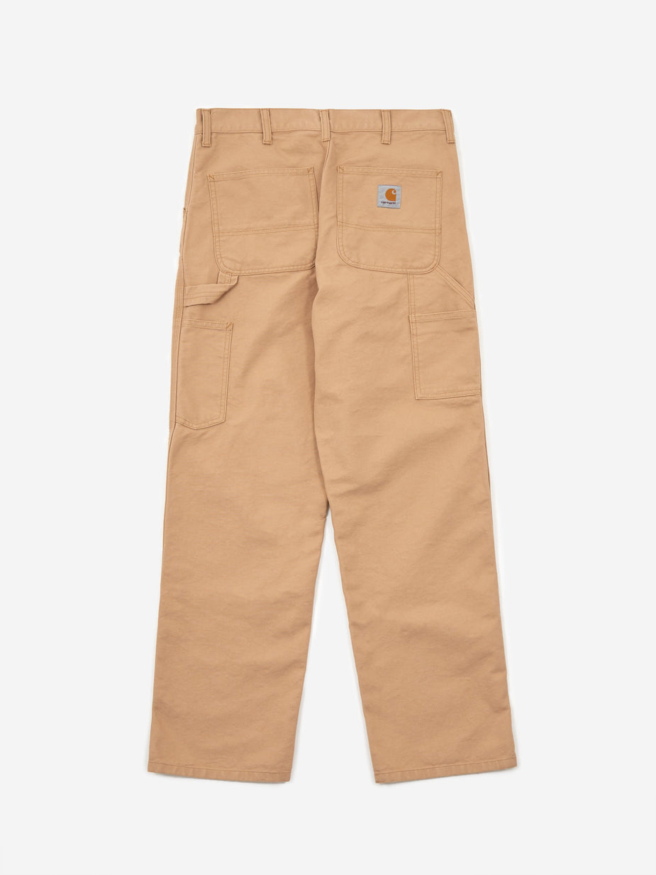 Cahartt WIP Carhartt WIP Double Knee Pant - Dusty Hamilton Brown Rinsed - Brown