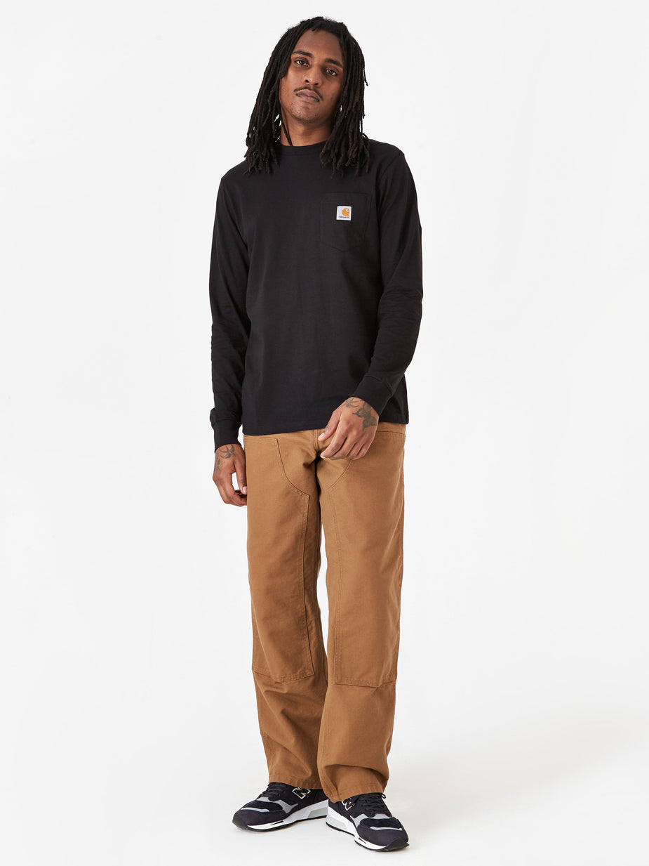 Carhartt WIP Carhartt WIP Double Knee Pant - Hamilton Brown Rinsed - Brown