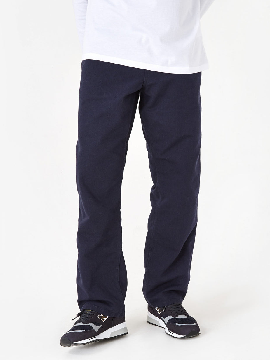 Carhartt WIP Carhartt WIP Single Knee Pant - Dark Navy Rinsed - Blue