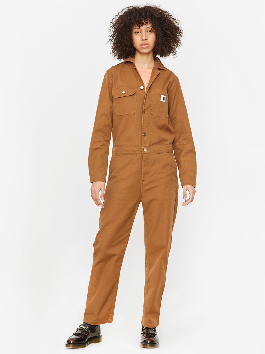 Carhartt WIP Carhartt WIP Tara Coverall - Hamilton Brown Rinsed - Brown