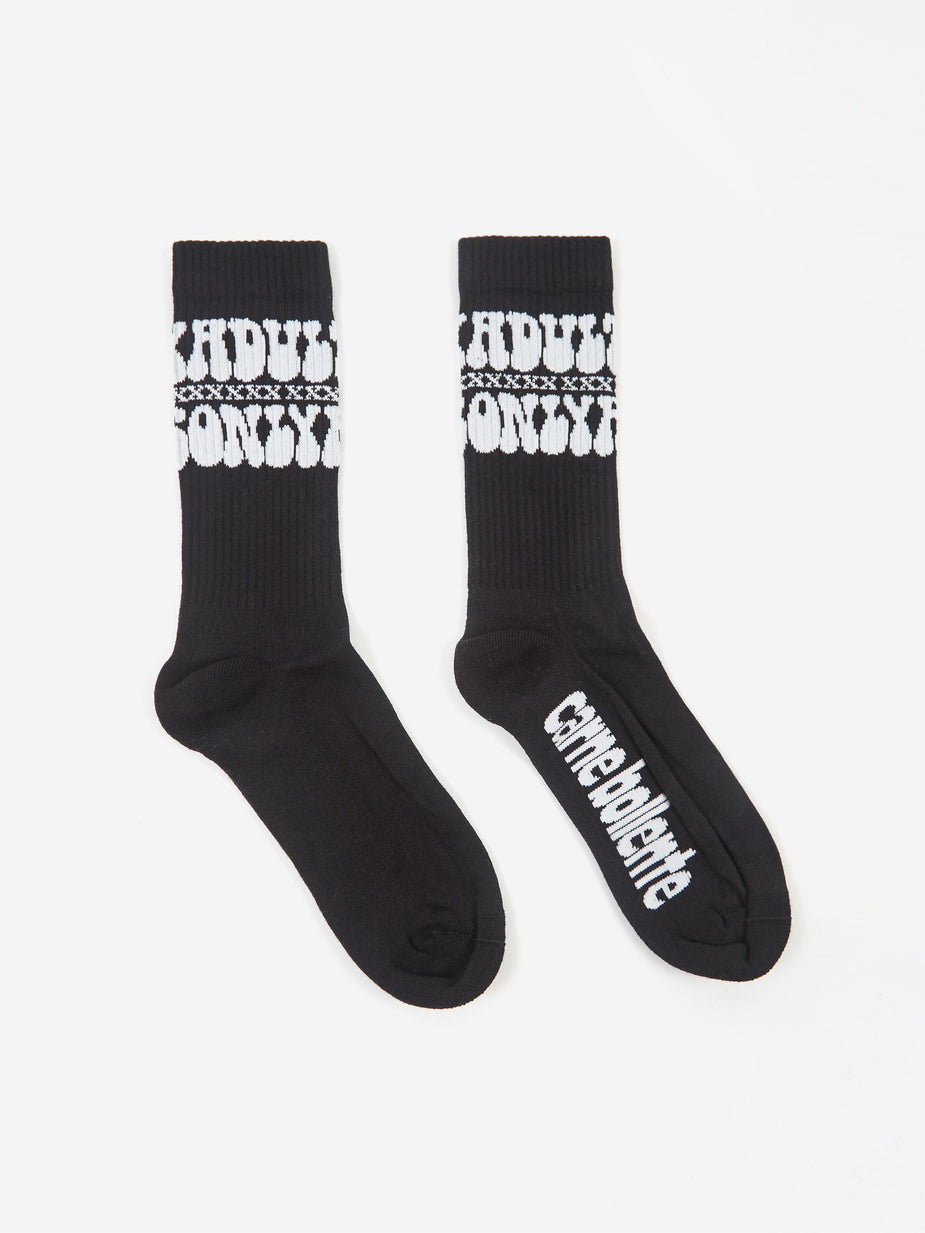 Carne Bollente Carne Bollente Adults Only Socks - Black - Black